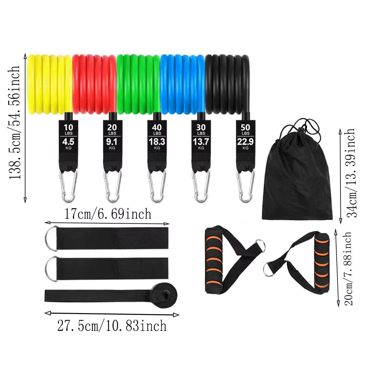HALO SENSES 11 PIECE RESISTANCE TRAINING BAND SYSTEM